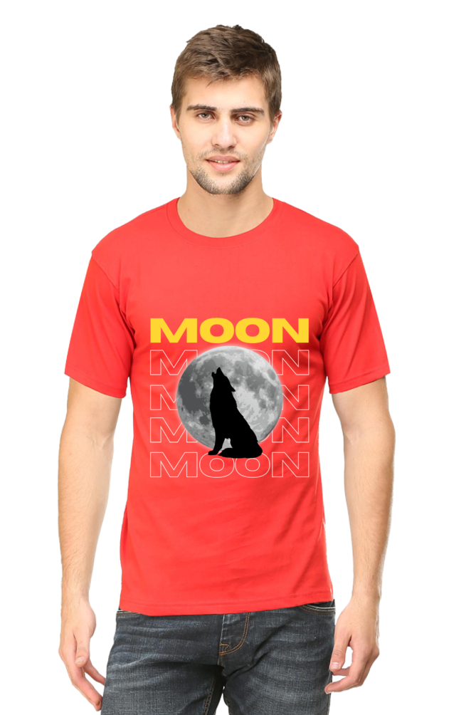 Men's Moon with Wolf T-Shirt