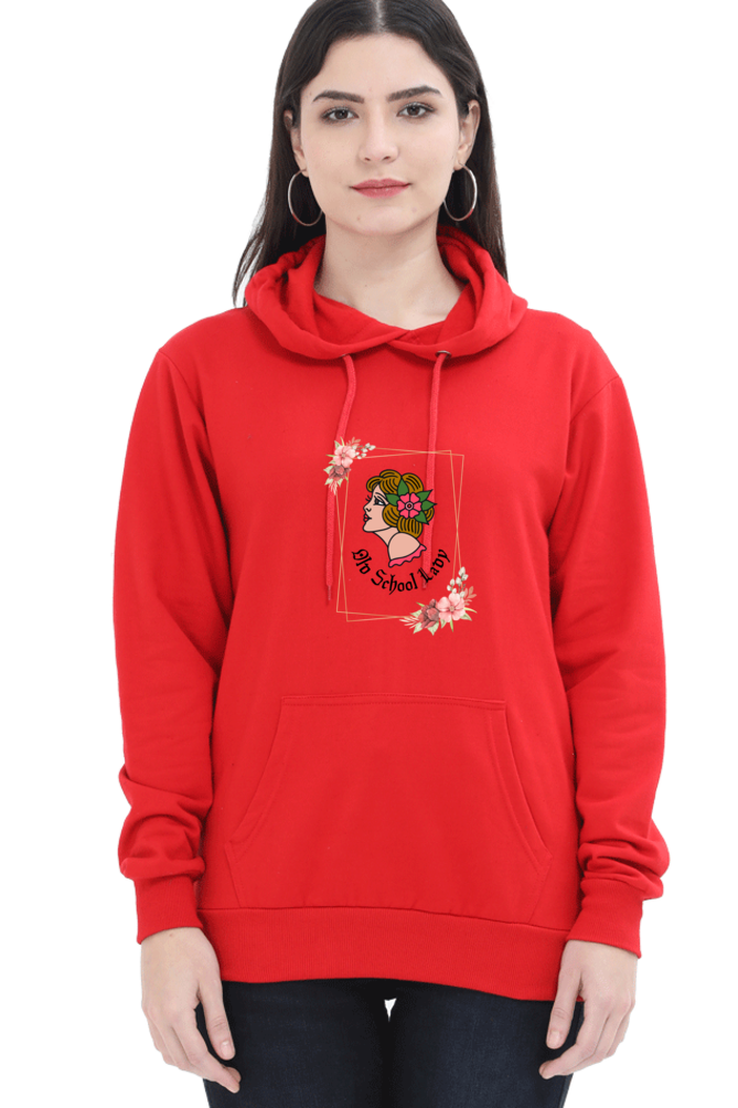 Unisex "Old School Lady" Hooded Sweatshirt