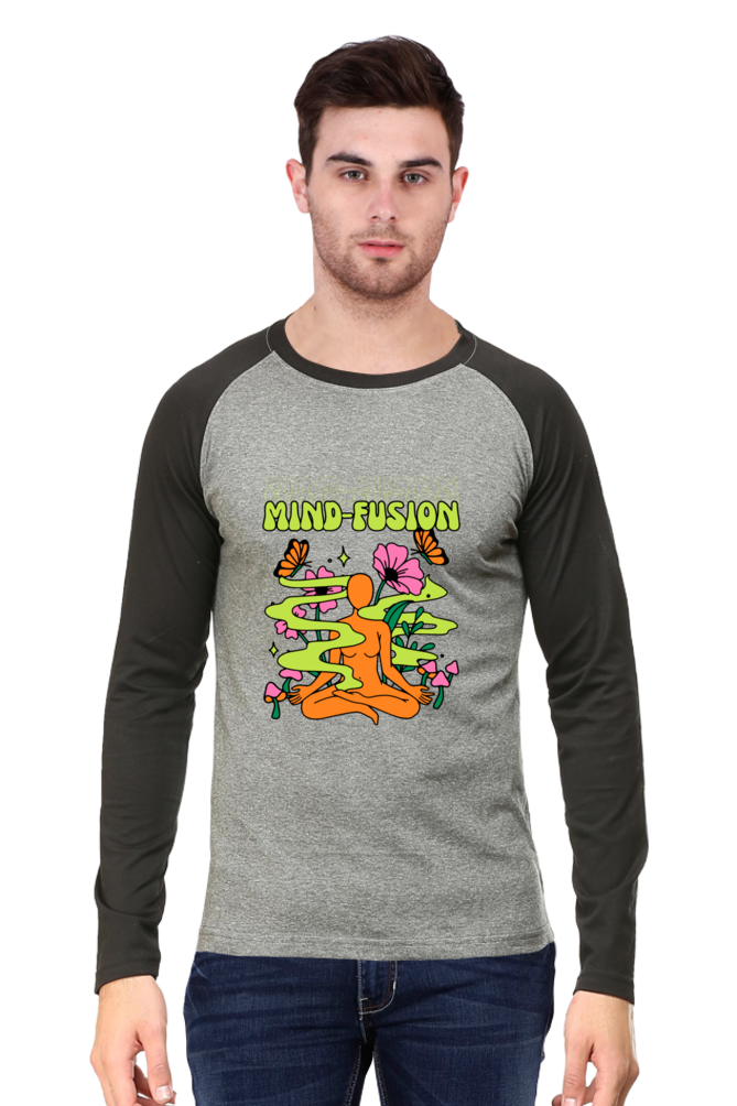 Men's "Mind Fusion" Raglan Full Sleeves T-Shirt