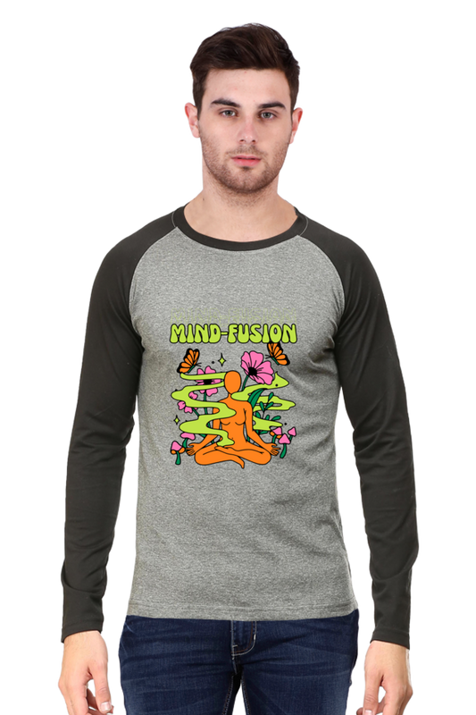 Men's "Mind Fusion" Raglan Full Sleeves T-Shirt