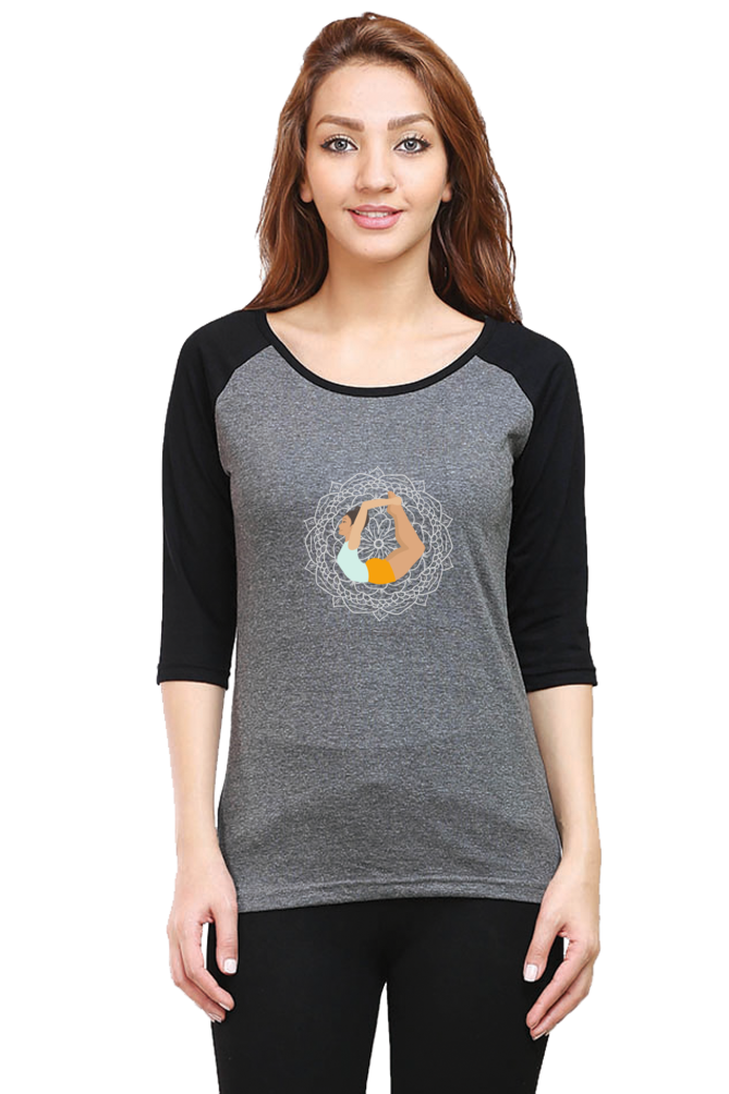 Women's "Keep Balance" Raglan Full Sleeve T-Shirt