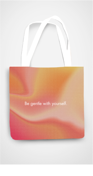 "Be Gentle with Yourself" Zipper Tote Bag