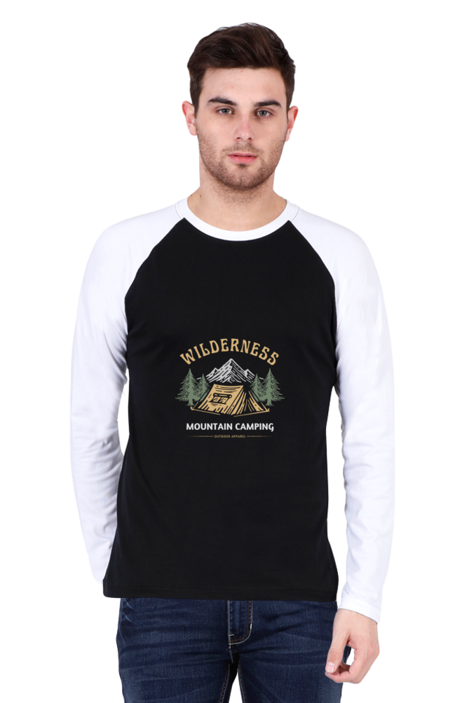 Men's "Mountain Camping" Raglan Full Sleeves T-Shirt