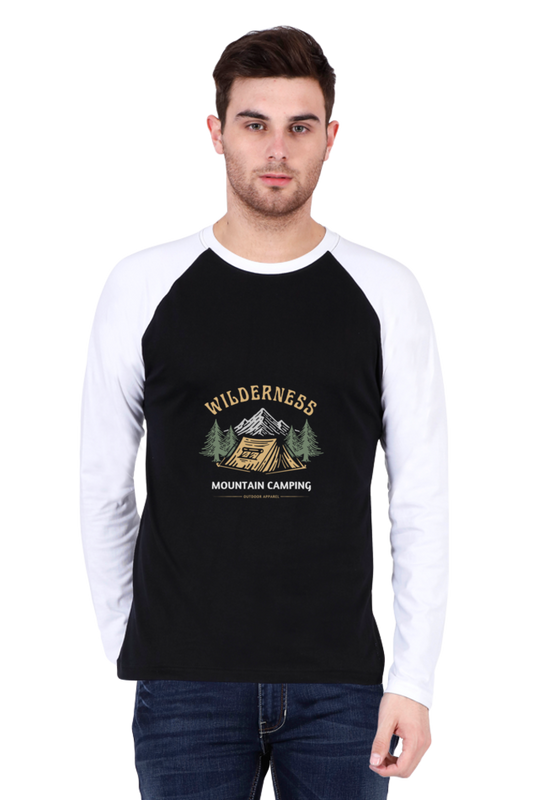 Men's "Mountain Camping" Raglan Full Sleeves T-Shirt