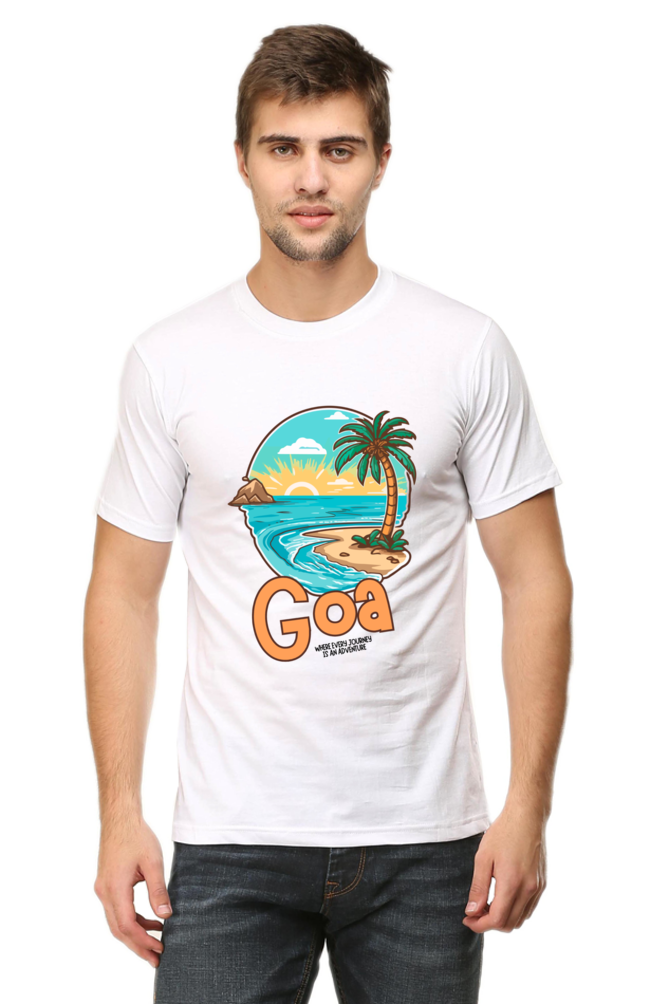 Men's Beach Print T-Shirt