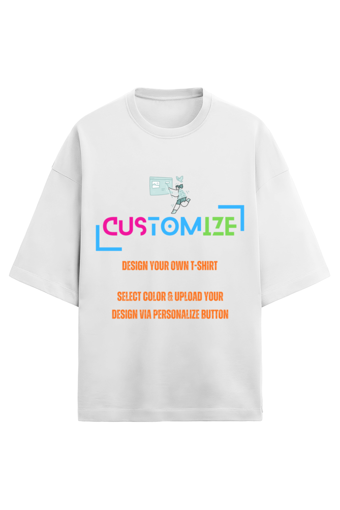 Customizable || Design Your Own Cool T-Shirt || Unisex Terry Oversized T-Shirt