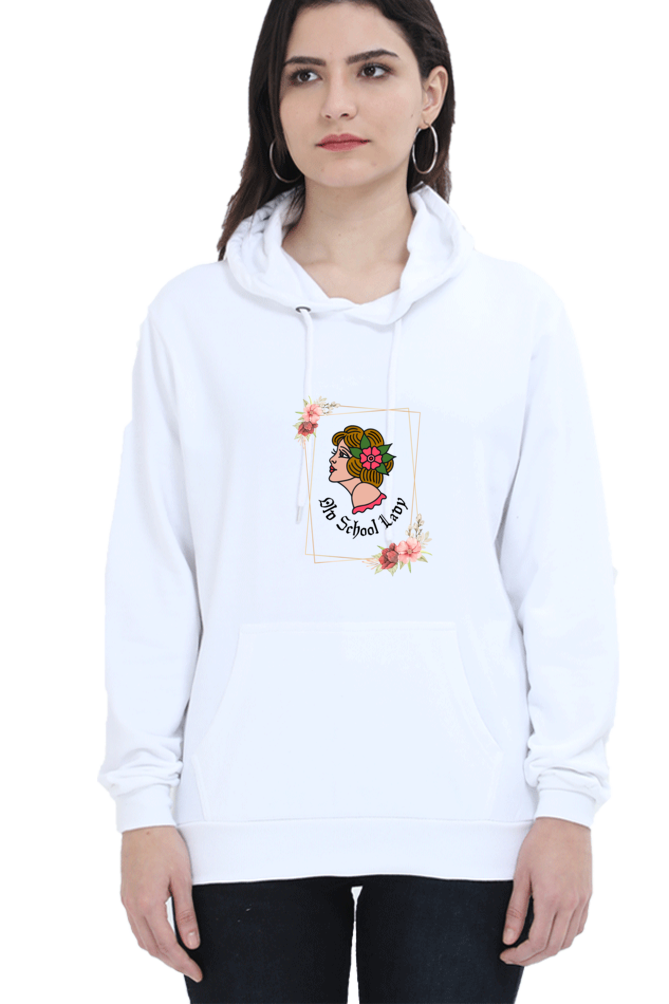 Unisex "Old School Lady" Hooded Sweatshirt