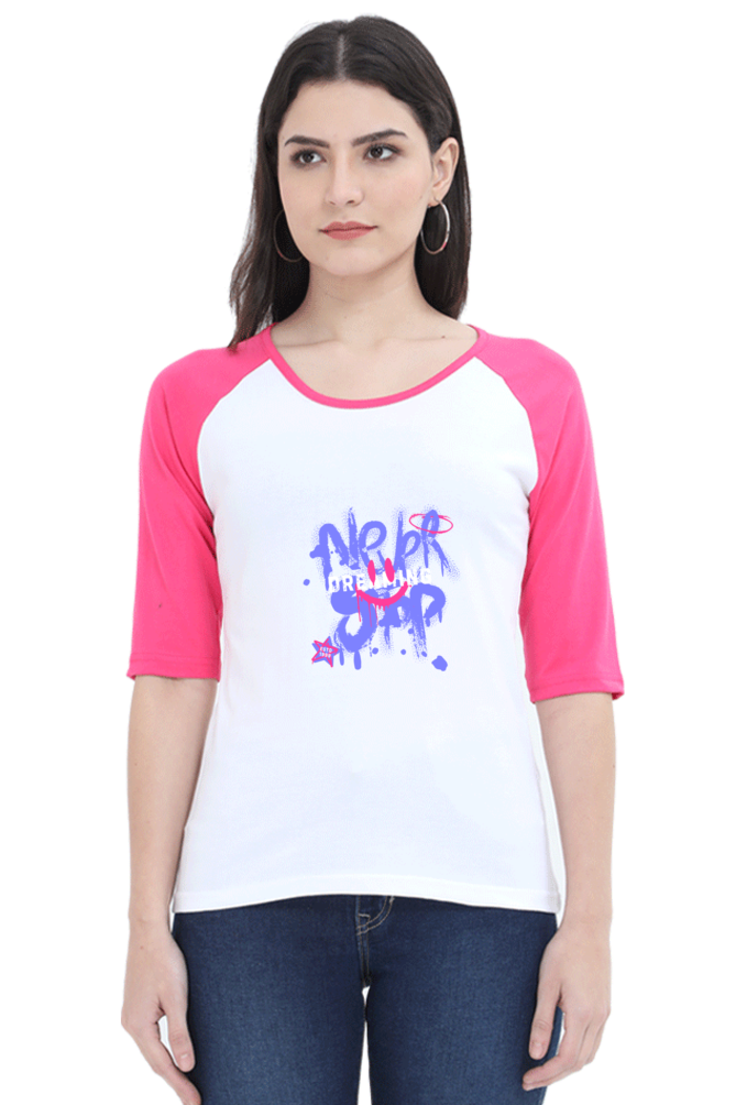 Women's "Dreaming" Raglan Full Sleeves T-Shirt