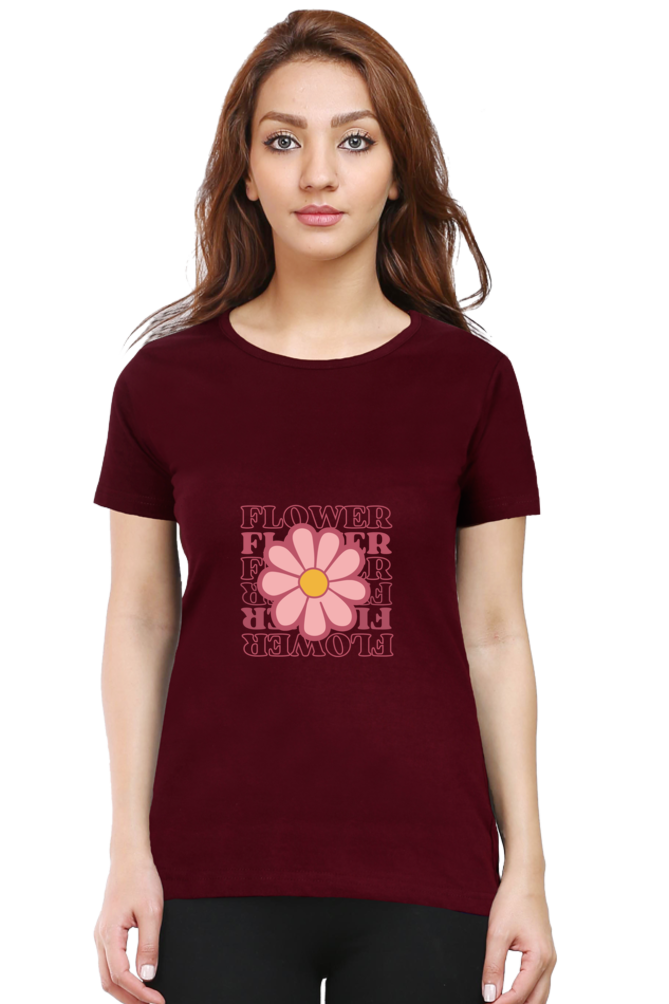 Women's Flower Print T-Shirt