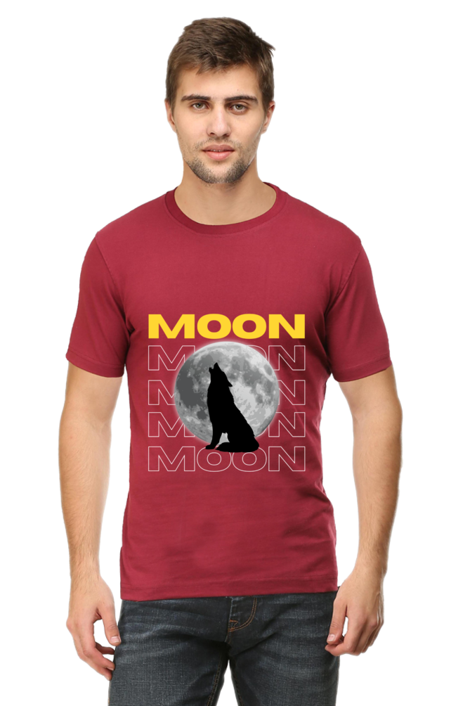 Men's Moon with Wolf T-Shirt