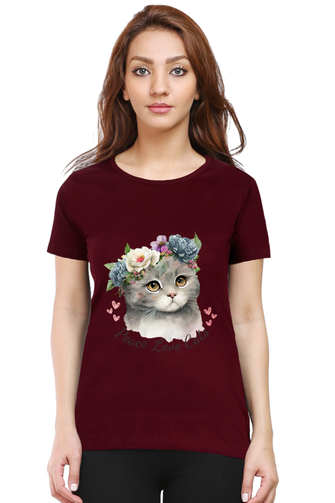 Women's "Peace, Love, Cats" T-Shirt