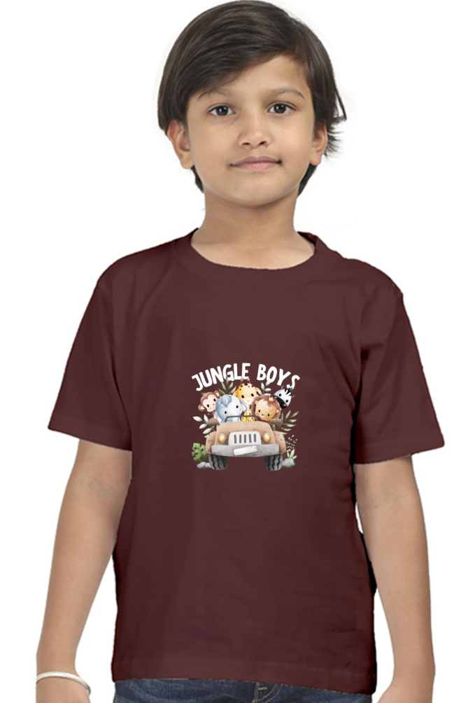 "Boy Round Neck Jungle Boys Half Sleeves T-Shirt"