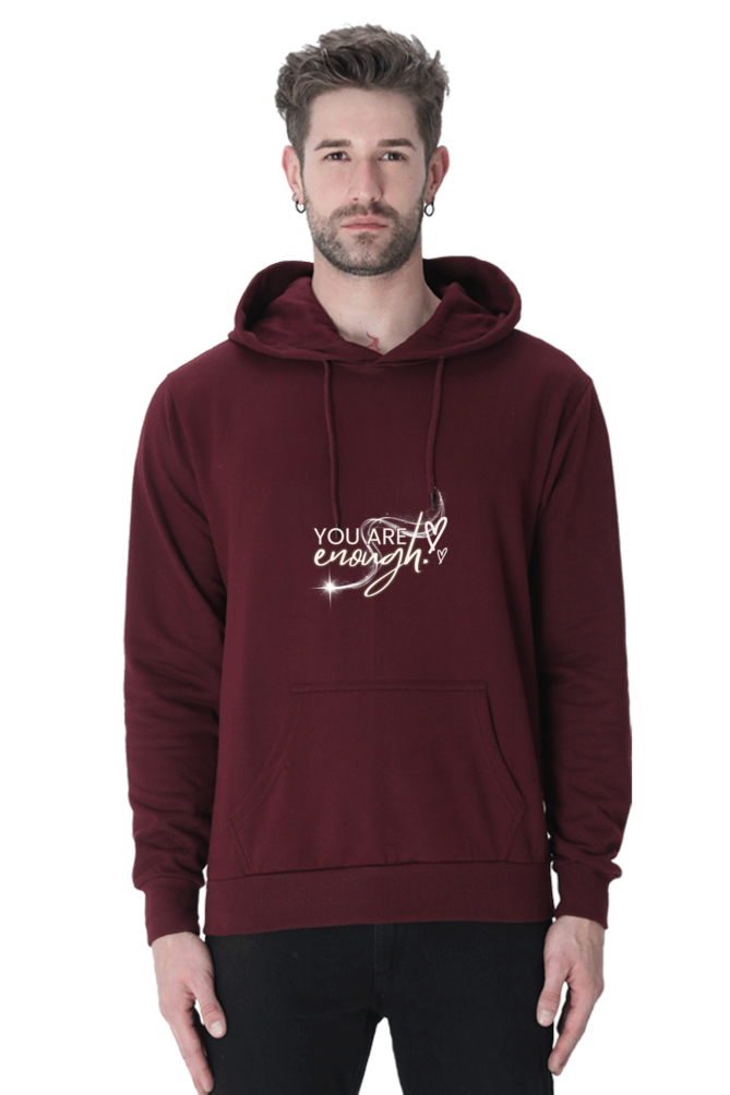 "You Are Enough" Unisex Hooded Sweatshirt