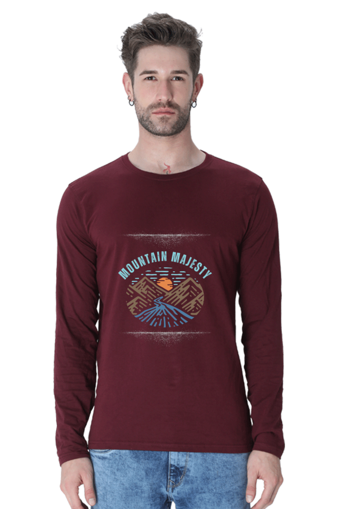 "Mountain Majesty" Round Neck T-Shirt for Men