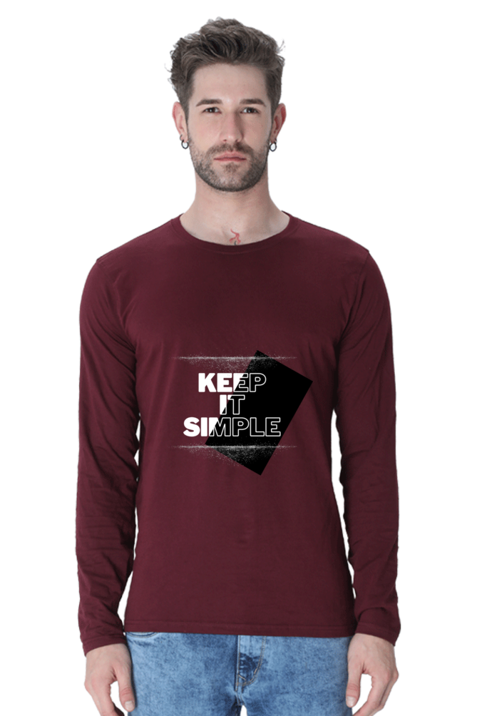 "Keep It Simple" Round Neck T-Shirt for Men