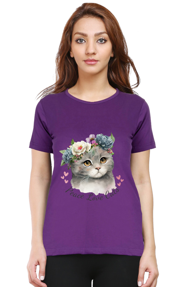 Women's "Peace, Love, Cats" T-Shirt