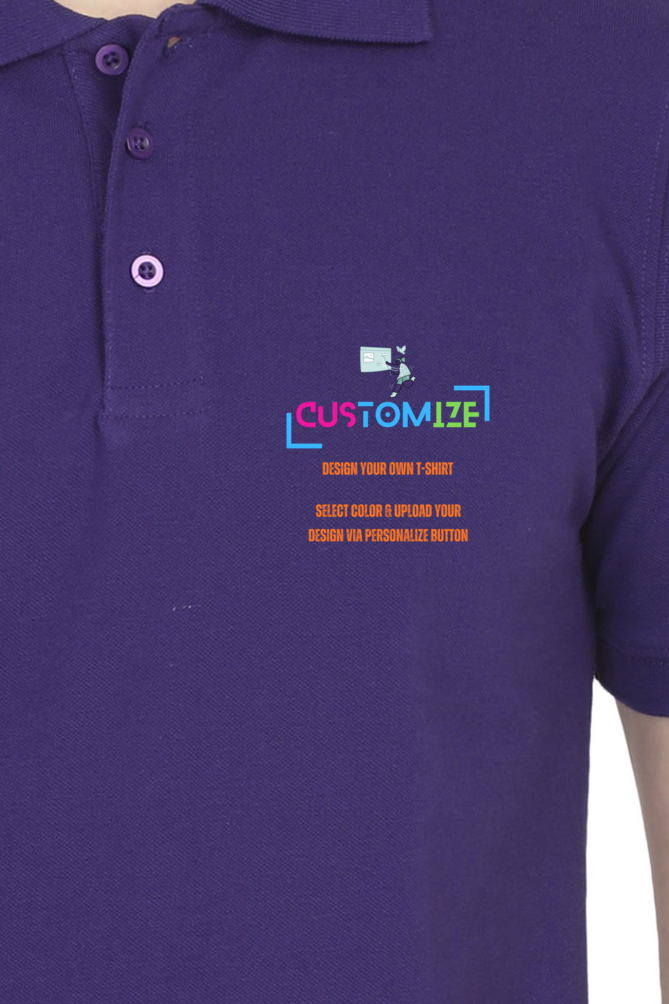 Customizable || Design Your Own Cool T-Shirt || Male Polo Half Sleeve Shirt