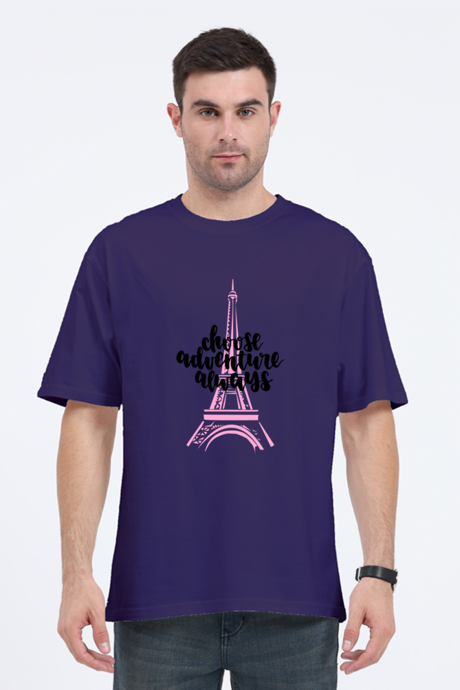 Unisex Oversized Choose Adventure Always-Paris" T-Shirt