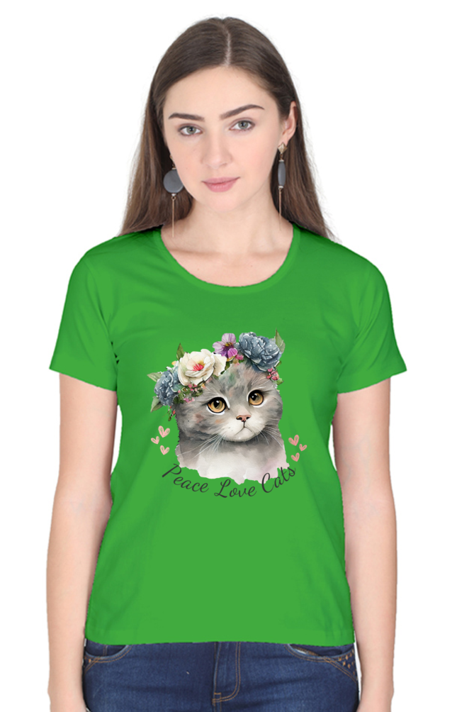 Women's "Peace, Love, Cats" T-Shirt