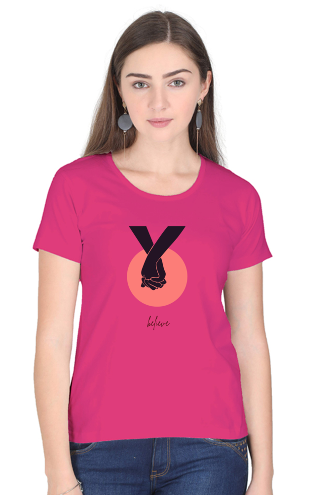 Women's "Believe!" Round Neck Classic T-Shirt