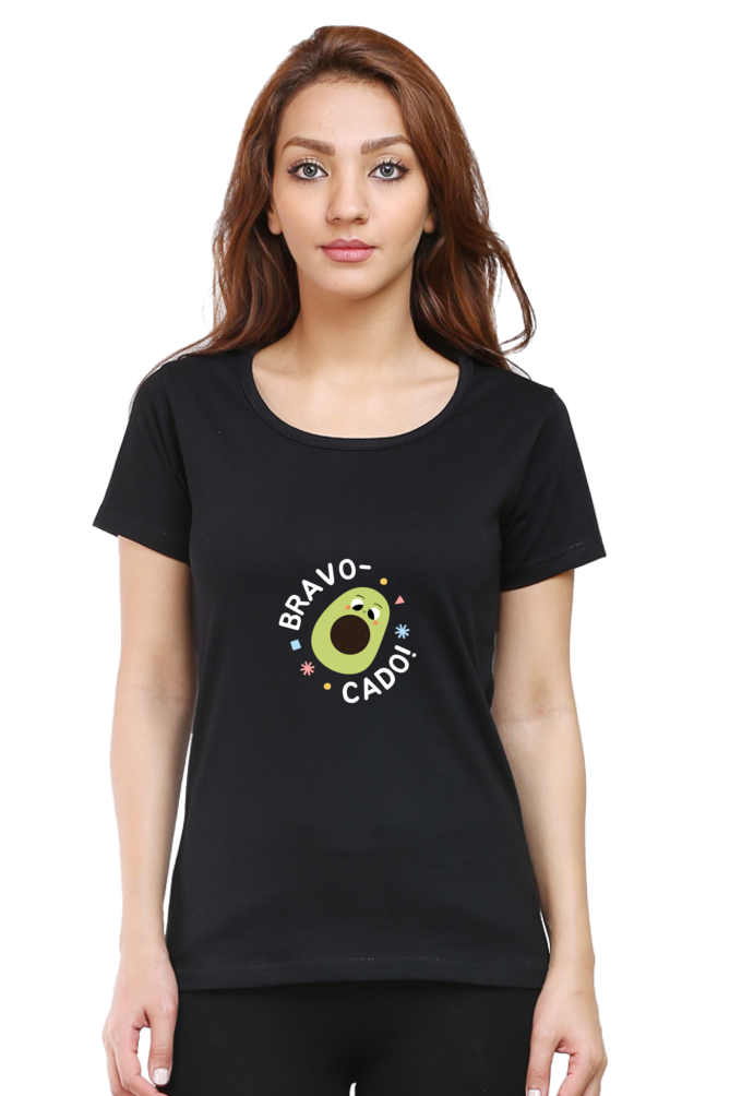 Women’s “Bravo-Cado” Round Neck Half Sleeve T-Shirt