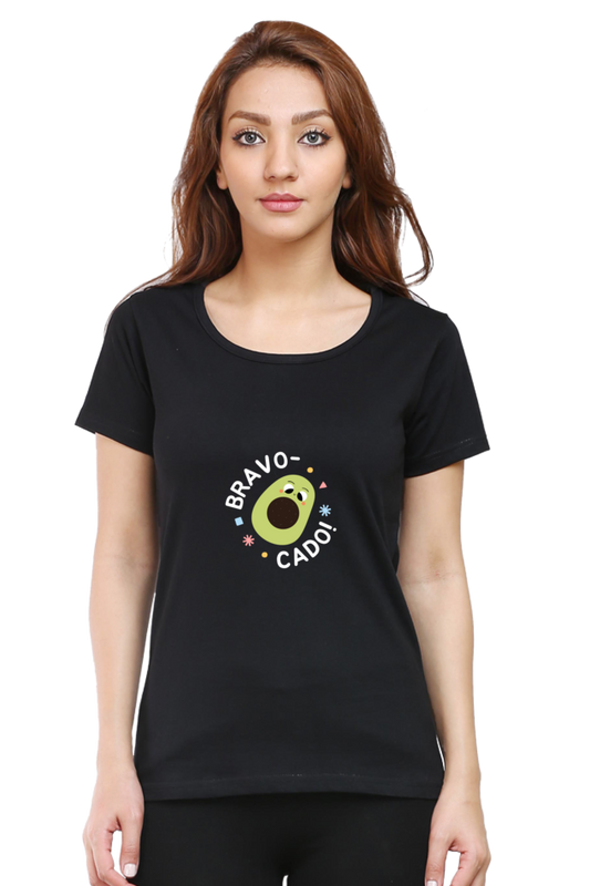 Women’s “Bravo-Cado” Round Neck Half Sleeve T-Shirt