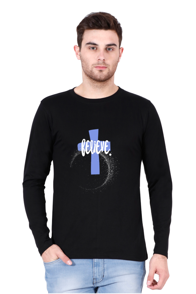 Men's "Believe" Round Neck T-Shirt