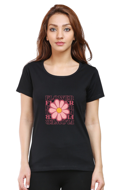 Women's Flower Print T-Shirt