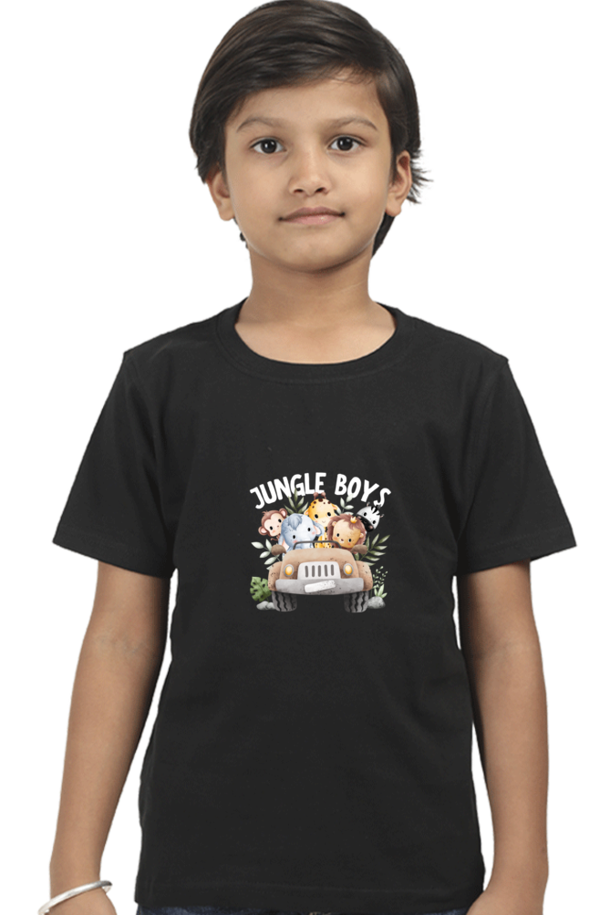 "Boy Round Neck Jungle Boys Half Sleeves T-Shirt"