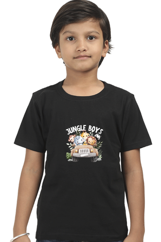 "Boy Round Neck Jungle Boys Half Sleeves T-Shirt"