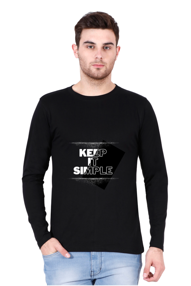 "Keep It Simple" Round Neck T-Shirt for Men