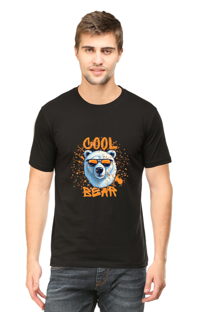 Men's "Cool Bear" Round Neck T-Shirt