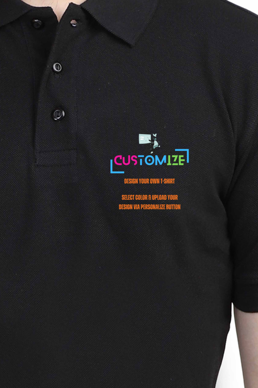 Customizable || Design Your Own Cool T-Shirt || Male Polo Half Sleeve Shirt