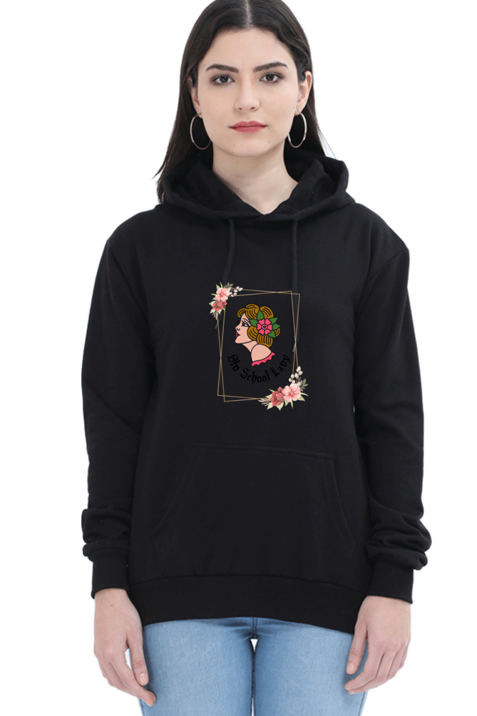 Unisex "Old School Lady" Hooded Sweatshirt