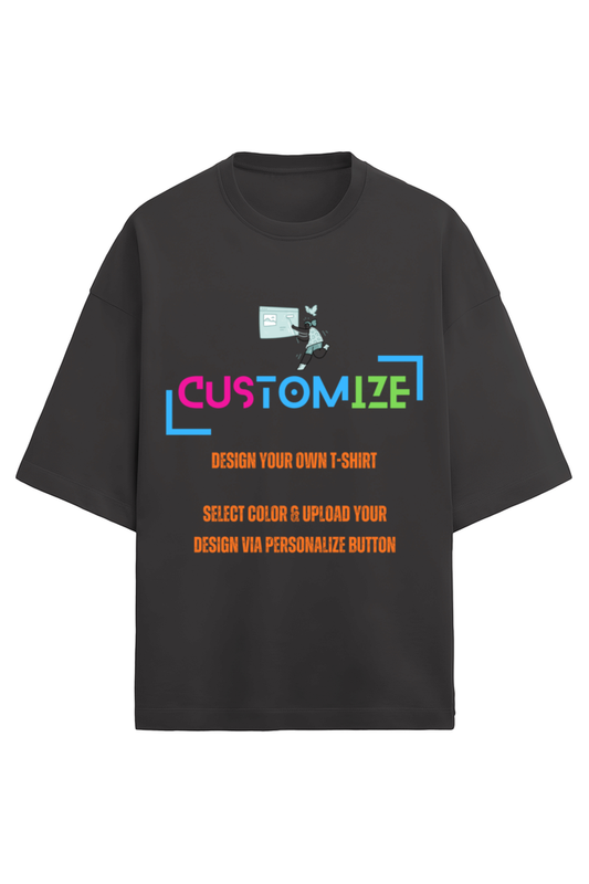 Customizable || Design Your Own Cool T-Shirt || Unisex Terry Oversized T-Shirt