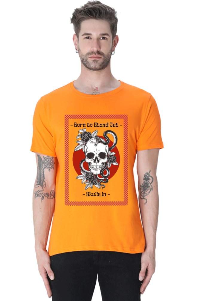 Men's "Born to Stand Out" Round Neck T-Shirt