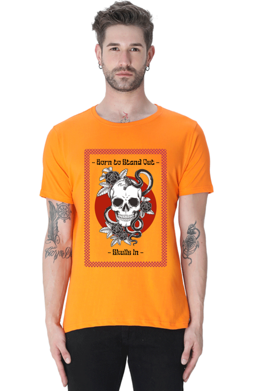 Men's "Born to Stand Out" Round Neck T-Shirt