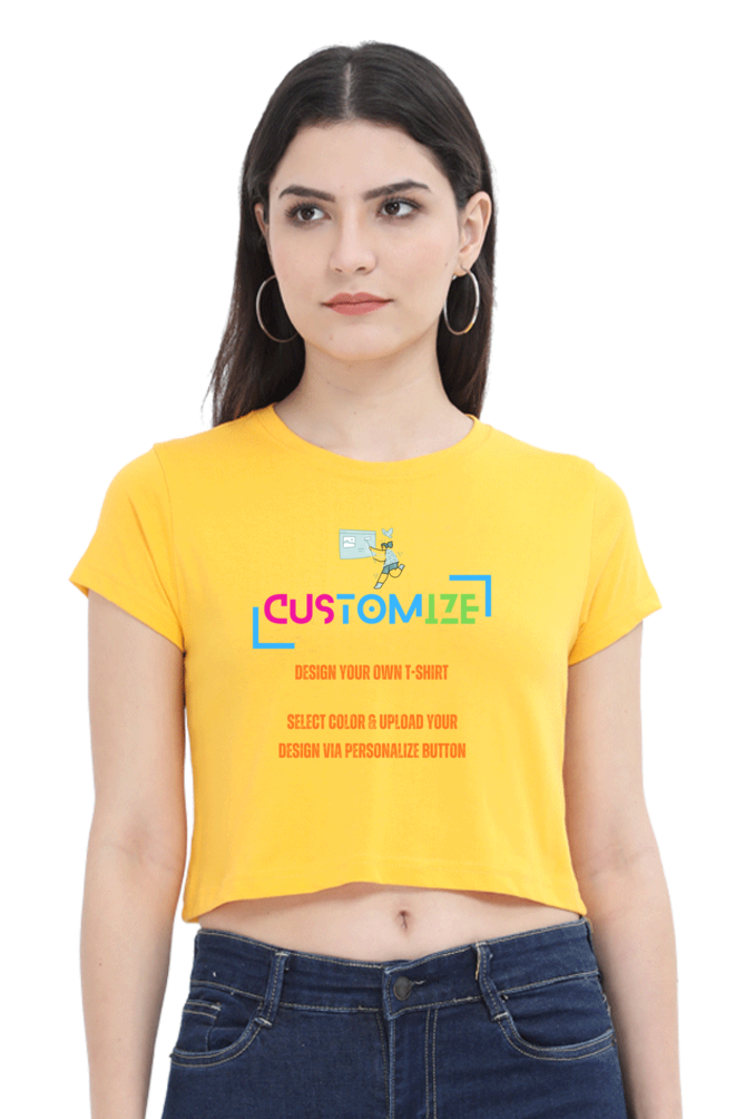 Customizable || Design Your Own Cool Crop Top || Women's Crop Top