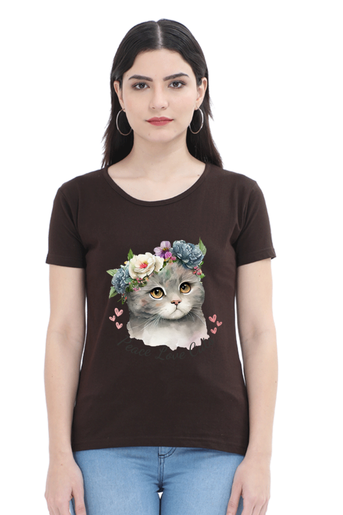 Women's "Peace, Love, Cats" T-Shirt