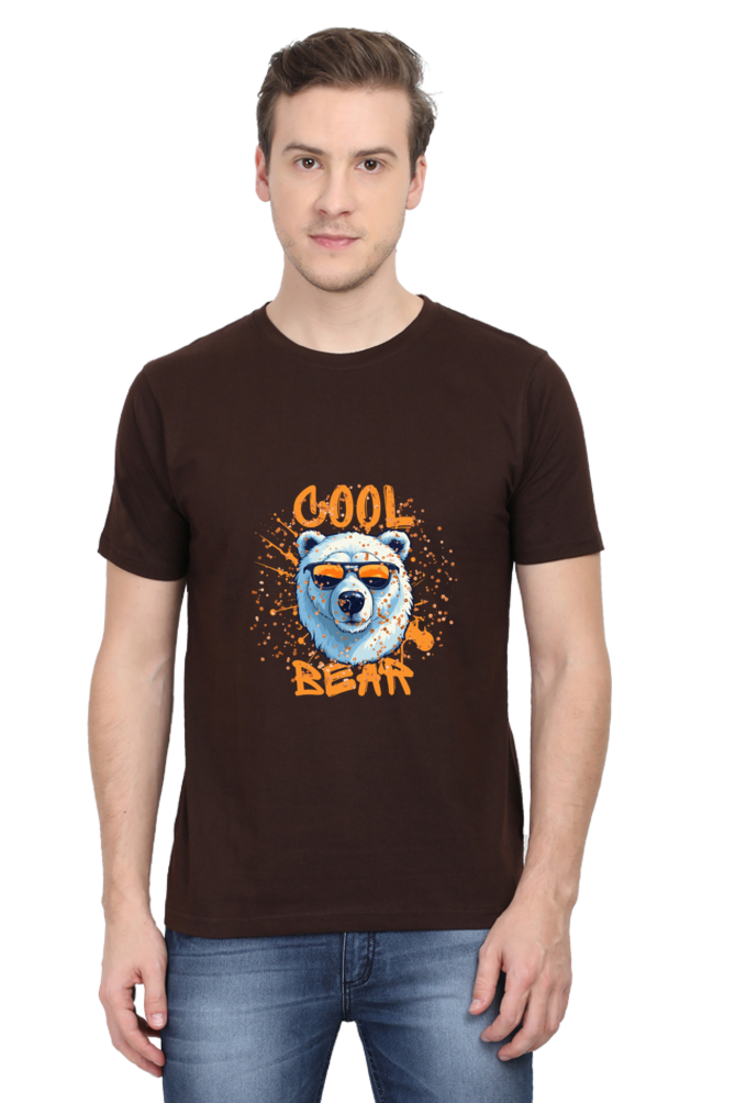 Men's "Cool Bear" Round Neck T-Shirt