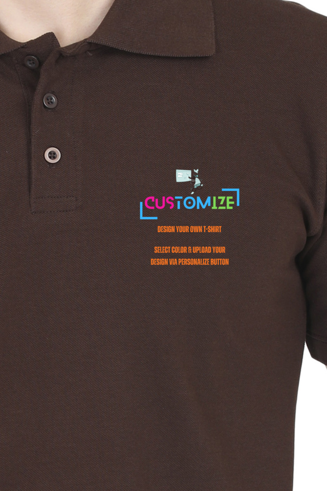 Customizable || Design Your Own Cool T-Shirt || Male Polo Half Sleeve Shirt