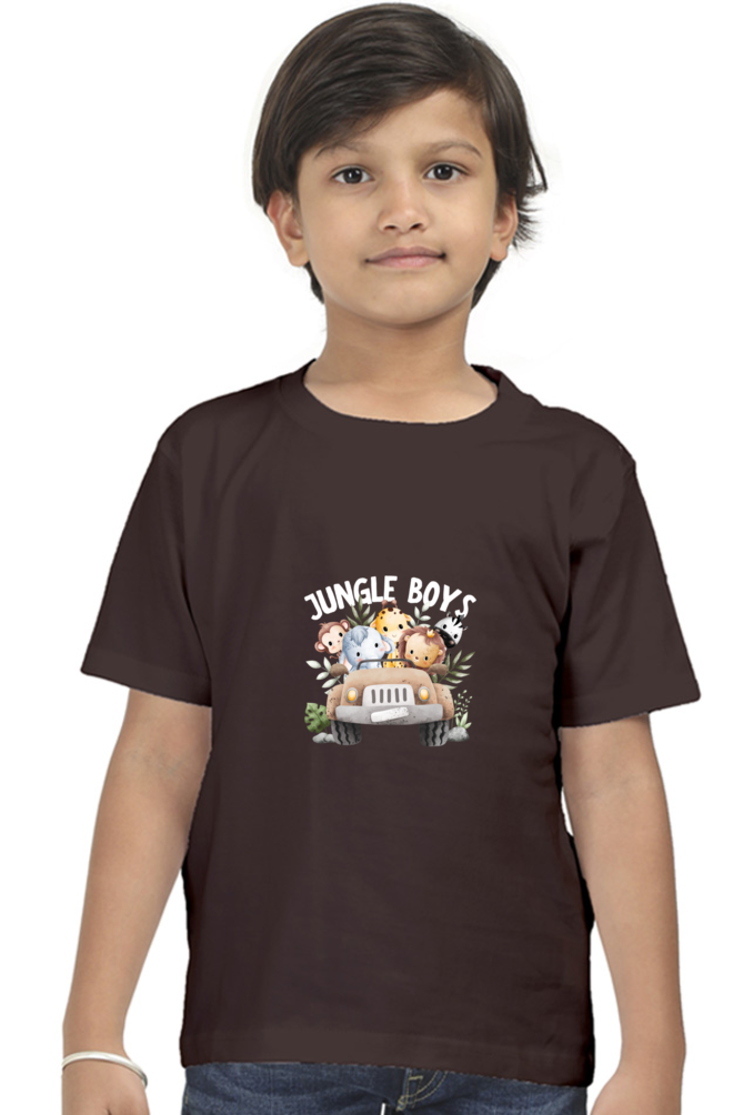 "Boy Round Neck Jungle Boys Half Sleeves T-Shirt"