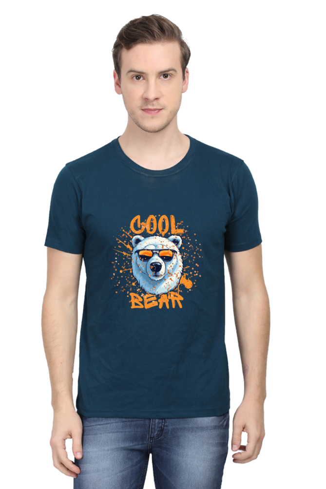 Men's "Cool Bear" Round Neck T-Shirt