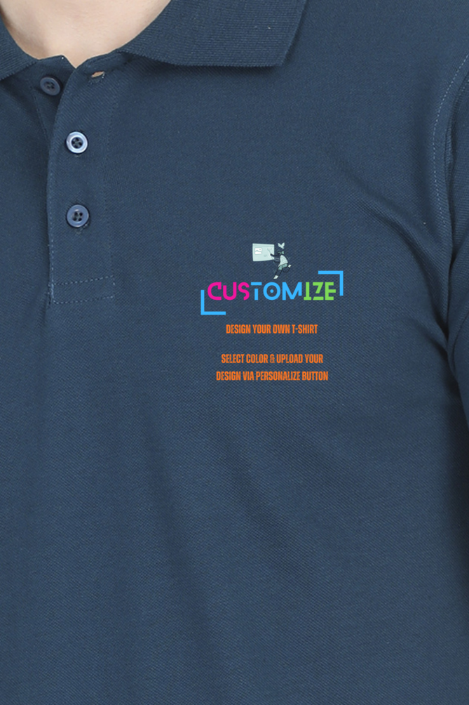 Customizable || Design Your Own Cool T-Shirt || Male Polo Half Sleeve Shirt