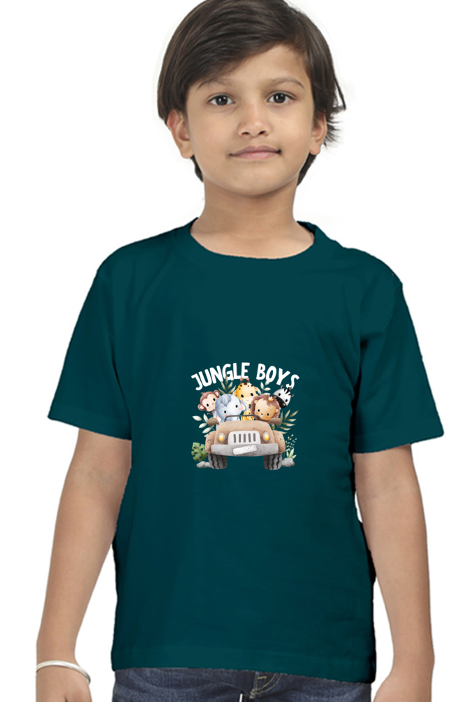 "Boy Round Neck Jungle Boys Half Sleeves T-Shirt"