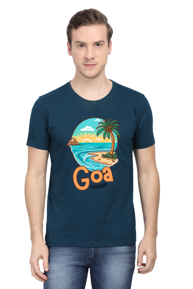 Men's Beach Print T-Shirt