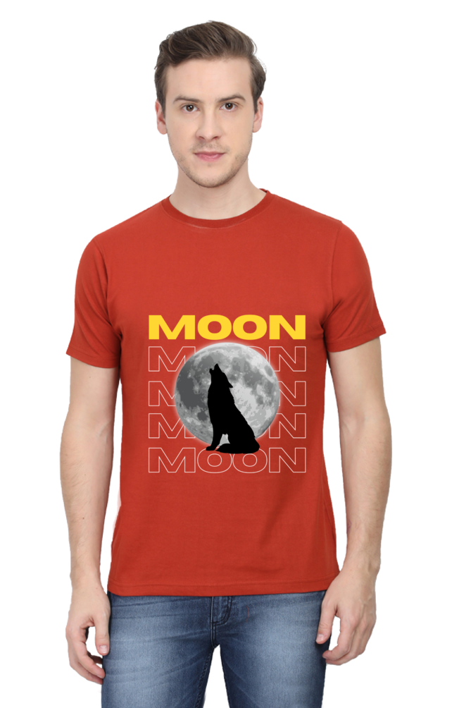 Men's Moon with Wolf T-Shirt