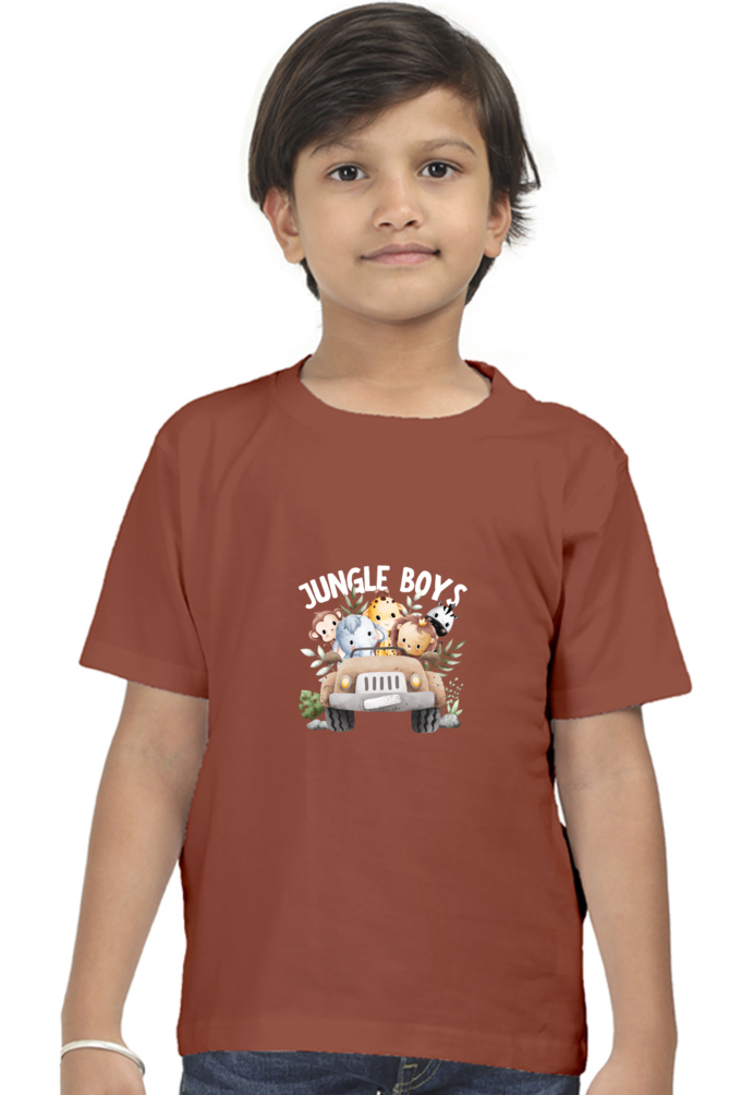 "Boy Round Neck Jungle Boys Half Sleeves T-Shirt"