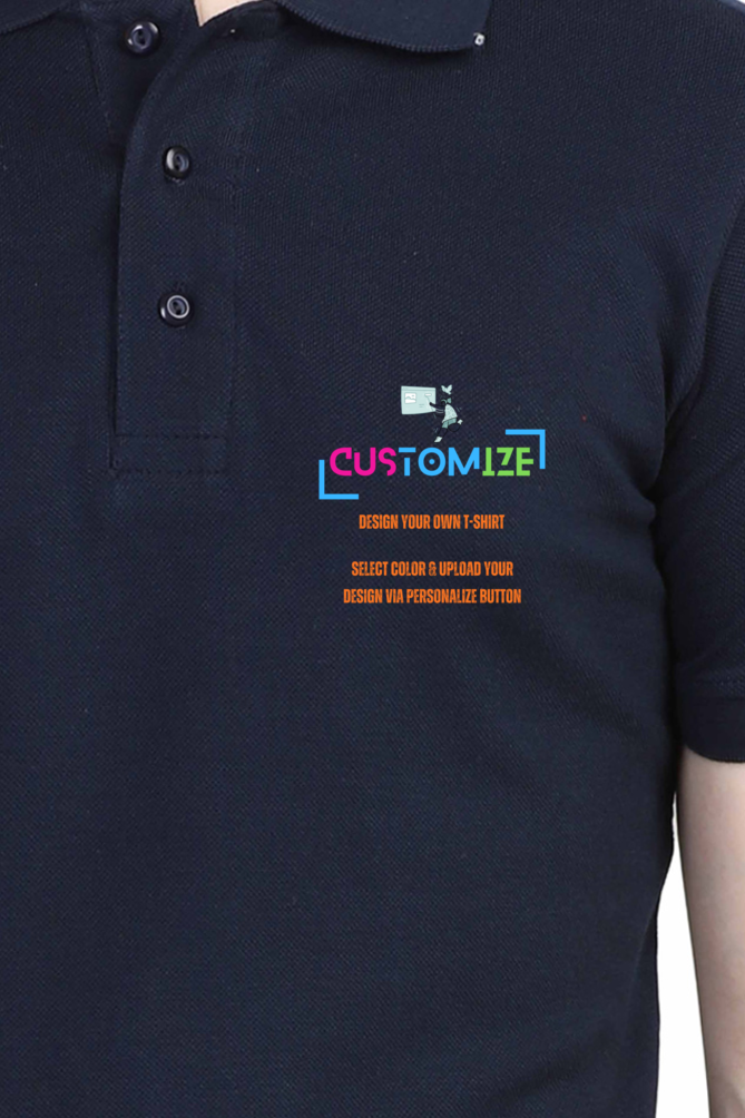 Customizable || Design Your Own Cool T-Shirt || Male Polo Half Sleeve Shirt