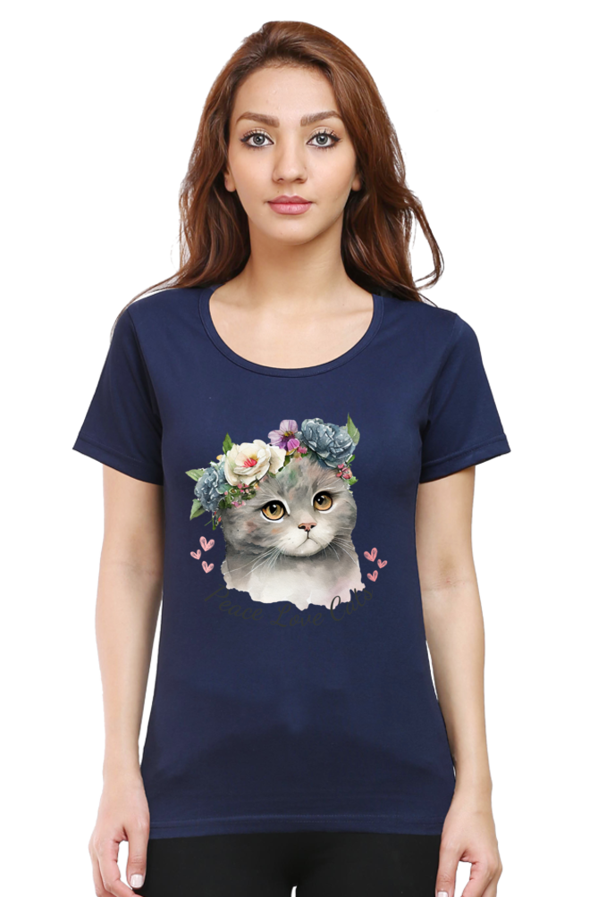 Women's "Peace, Love, Cats" T-Shirt